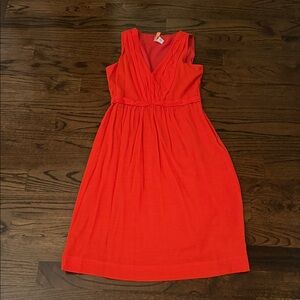 J. Crew Vibrant Orange Midi Dress